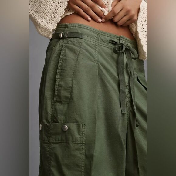 Anthropologie Pilcro Slouchy Fit Surplus Pants dark green Size 27p NWT in packag - Picture 5 of 12